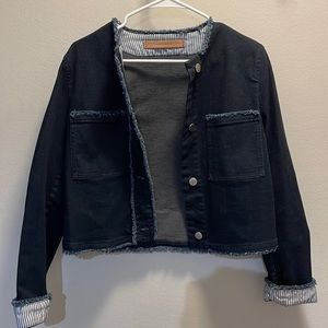 Adolfo Dominguez blue denim blazer, size 38